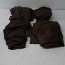 SMILETIME Brown 96in Long Velvet Curtains with Rod Pocket Thermal Insulated Soft Privacy Light-Filtering Velvet Drapes for Bedroom and Living Room, Set of 2 Panels, 52 x 96 Inches Long