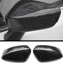 2Pcs Side Door Rearview Mirror Cover Caps Trim Accessories for Mazda 3 Axela 2014 2015 2016 2017 2018 Carbon Fiber