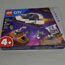 LEGO City Spaceship and Asteroid Discovery Toy Building Set, Gift for Kids Ages 4 Years Old and Up who Love Pretend Play, Includes 2 Space Crew Minifigures, Alien, Crystals, and Crane Toy, 60429