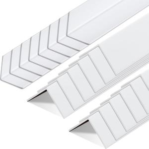 Sasylvia 20 Pcs Wall Corner Protector Guards, Vinyl 2-3/ 8 x 48 Inches Corner Trim Molding, Avoid Scratching Scuffs, Ease Install and Cleaning for Door Countertop Furniture Cabinet Protection, White