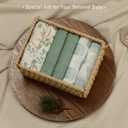 GLLQUEN BABY Receiving Blanket Boy Cotton Muslin Swaddle Blankets Girl Newborn Squares Breathable & Soft Thin Baby Blankets Cloths Double Absorbent Infant Swaddling Wrap - 6 Pack (Apple)