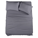 Utopia Bedding Full Sheet Set – 4 Piece Bed Sheets for Full Size Bed, Soft and Breathable Microfiber, Includes 1 Fitted Sheet, 1 Flat Sheet and 2 Pillowcases (Grey)