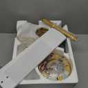 42'' Ceiling Fan with Lights and Remote, Low Profile Modern Ceiling Fan Gold, 6 Speed, Reversible, 3000k-6000k LED, Quiet DC Motor for Indoor Outdoor Bedroom Living Room