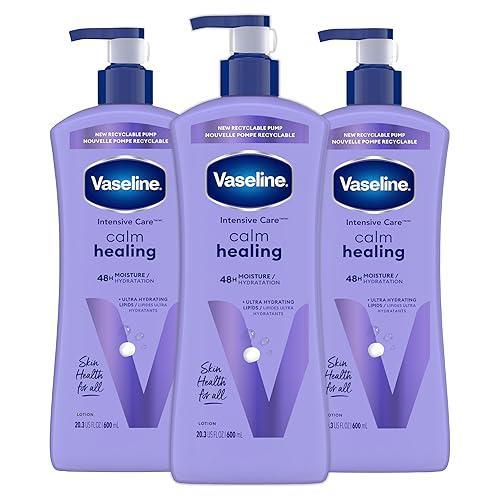Vaseline Intensive Care Nourishing Moisture Body Lotion 3 Pk Made with Ultra-Hydrating Lipids + Pure Oat Extract for Dry Skin, for Nourished, Healthy-Looking Skin 20.3 oz