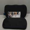 Everlasting Comfort Back Cushion and Office Foot Stool Lumbar Support and Leg Elevation for Work, Gaming, and Home Use