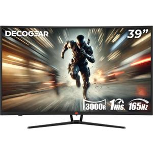 Deco Gear 39" Curved Widescreen Gaming Monitor | 2560x1440 | 1ms MPRT | 165 Hz | 16:9 | HDR400 | 4000:1 | 1 x HDMI | 1 x DisplayPort - Limited Black Edition