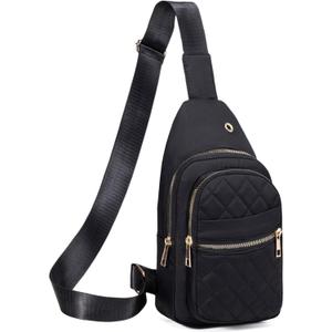 Small Sling Backpack Crossbody Sling Bag for Women, Chest Bag Daypack Fanny Pack Cross Body Bag for Outdoors Hiking Traveling Black