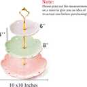 Jusalpha 3-Tier Multi Color Ceramic Serving Stand,Cake Stand-Dessert Stand-Cupcake Stand-Tea Party Serving Platter (3 Color-Gold)