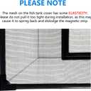 Magnetic Fish Tank Cover Net Aquarium Lid Mesh Top Hood Cut to Any Size Ventilation Transparency Anti-Jumping Aquarium Cover with Feeding Window(39"X19")