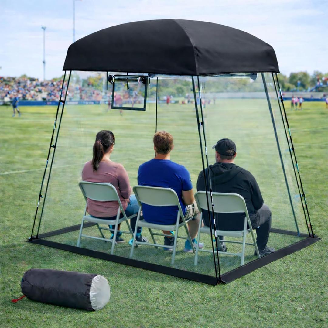 Sports Tent Fits 2-4 Persons,Waterproof Sport Tents Shelter, 6.2FT Height Portable Clear Bubble Tent, Weather Pod for Sports Watching,Camping and Outdoor Activities