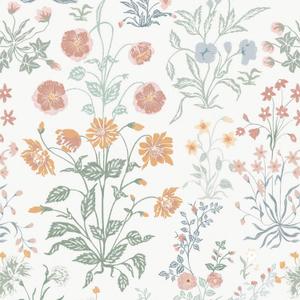 3 x Floral Peel and Stick Wallpaper Vintage Wallpaper Colorful Wall Paper Wildflower Contact Paper for Cabinets Vinyl Renter Friendly Waterproof Self-Adhesive Bathroom Kitchen Bedroom 78.7"×17.3"