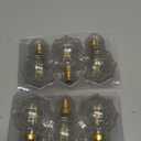 Daylight E12 Ceiling Fan Bulb Dimmable, 2W Globe G16.5 LED Chandelier Bulb, 25Watt Incandescent Bulb Equivalent, 5000K Clear Glass, Small Round Light Bulbs for Pendant Bathroom Vanity Lamp, 6 Pack