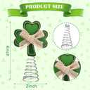 Zomiboo St Patrick's Day Miniature Tree Topper with Lucky Shamrock Decoration St Patrick's Day Ornaments Irish Theme Tree Decoration for Holiday Party Supplies Gift