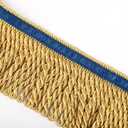 Bullion Fringe Trim and Embellishments 5/10 Yard X 2.5 Inches Fabric Trims Sewing DIY Decoration for Clothes Gold Hebrew Fringes with Blue Ribbon