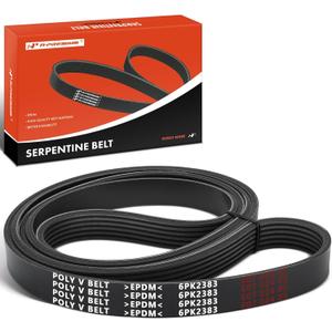 A-Premium Engine Serpentine Drive Belt Compatible with Chevy, GMC, Ford, Cadillac, Buick, Mercedes-Benz, Olds, Pontiac, Saturn & Saab Cars - F150, F250, F350, LeSabre, Enclave, SRX, XTS, Blazer & More