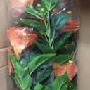 Artificial Hibiscus Tree 2.95ft Tall Real Touch Fake Tree with Orange Flowers Potted Faux Plant Indoor Realistic Floor Plants for Front Porch Outdoor Home, Patio Decor