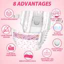 Dono Disposable Pet Diapers Female Dogs Super Absorbent Soft Heating Pee Diapers Liners XXS-M, Including 14-20count Puppy Diapers Dogs Cats (XX Small 60count)