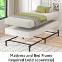 Amazon Basics Sturdy Smart Box Spring Bed Base, 5-Inch Height Mattress Foundation, Strong Support for All Mattress Types, Tool-Free Easy Assembly, Twin, 74" x 38" x 5", White