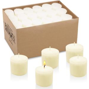 Ivory Votive Candles, 72 Pack 1.25 Inch, Votive Candles Bulk, Unscented Small Cup Candles, 8 Hour Candle Votives, Candles Bulk for Wedding, Party, Restaurant, Dinner and Home Dcor