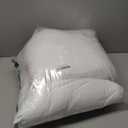 EDOW Throw Pillow Inserts, Set of 2 Lightweight Down Alternative Polyester Pillow, Couch Cushion, Sham Stuffer, Machine Washable. (White, 18x18)