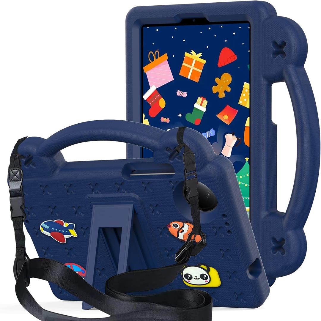Compatible with Lenovo Tab M11/Tab P11 Plus/Tab P11/Xiaomi Redmi Pad SE(2023) 11 inch Tablet Case, Kids Shockproof Protective Case with Stand Handle for Girl Kid Gift- Navy Blue