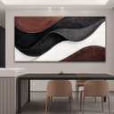 QSQ Large Abstract Black And White Wall Art For Living Room 29 X 58 In