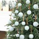 Foilswirl 36 Pcs Gray Blue Velvet Christmas Balls Bulk - 2.36", 2.76", 3.15" Flocked Christmas Tree Ball Ornaments Hanging Decoration for Xmas Tree, Wreath, Home or Party Decorations