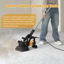 4-Head Concrete Grinder Machine with Handle & Auxiliary Wheels3800W Floor Grinder For Concrete with 6-Speed Control & Dust Collection Cover, Floor Grinder for Grinding Concrete Deck Marble Granite