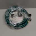 Garden Hose Short Extension for Watering  Leakproof and No Kink  1/2 Inch PVC Hose 10FT with Female and Male Fittings for Outdoor or Connection Use (Green)