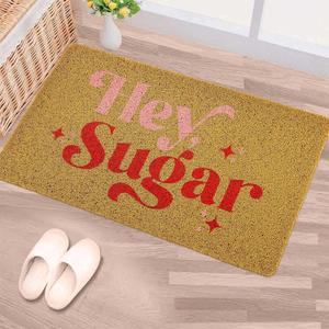 Hey Sugar Doormat 30 x 17 Inch Valentines Day Welcome Door Mat Valentines Day Natural Coir Door Mat Red Pink Non-Slip Rug for Indoor Outdoor Home Bathroom Decor (Classic)