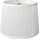 TOOTOO STAR Drum Lamp Shade Replacement, 10.5" x 12" x 9" Small White Pleated Fabric Lampshade with Spider Fitter, Traditional Design for Table Lamp and Floor Lamp