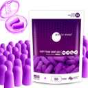 MOLDEX Soft Foam Earplugs Softies Ear Plugs for Sleeping, Snoring, Work, Travel, Shooting -33dB Highest NRR Made in USA (Purple, 50 Pairs)