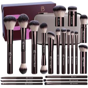 Professional Makeup Brushes BS-MALL with Travel Case, Premium Synthetic Foundation Brushes, Concealer Blush Eyeshadow Brush Kit, Labeled for Beginners & Pro, Ideal for Daily Makeup & Gift