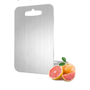 Titanium Cutting Board - Katuchef 100% Pure Titanium Cutting Boards for Kitchen Double Sided Non Toxic Titanware for Meat/Vegetables, Hygiene Durable Dishwasher Safe Metal Chopping Board Small