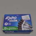 EXPO Dry Erase Markers, Low Odor Ink, Black, Chisel Tip, 12 Count - Whiteboard, Calendar, Organization, Essential Supplies for Office, School, Classroom, Teachers