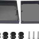 Project Box ABS Black Electrical Boxes IP67 Outdoor Waterproof Box Electronic Junction Box Power Enclosure with Cable Glands for DIY Project 11.4x8.3x2.5 inch (290 x 210 x63 mm)