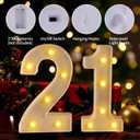 21st Birthday Decorations for Her Him,21st Birthday Centerpieces Table Decorations for Women Men,Light Up Numbers 21 Sign for Party Backdrop Wall Decor for 21 Wedding Anniversary Decoration