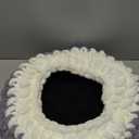 Rondo Cat Nest Handwoven Washable Cat Nest Bed Extra Soft Round Cave House Furniture for Indoor Kitten Cloud Black, White&Gray