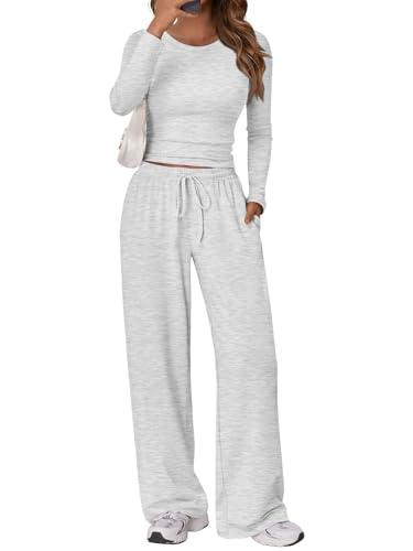 Trendy Queen Womens Two 2 Piece Matching Lounge Sets 2026 Early Fall Fashion Must Haves Y2K Workout Gym Clothes Comfy Airport Travel Vacation Luxury Outfits Sweatsuit Winter Clothing Medium