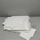 Bio Tek 10 x 7 x 8 Inch Gable Boxes For Party Favors, 25 Attractive Gift Boxes - With Built-In Handle, Greaseproof, White Paper Barn Boxes, For Special Events Or Parties