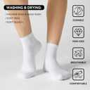 CS CELERSPORT 2/5 Pairs Ankle Compression Socks for Men and Women Running Athletic Socks (White, XXL)
