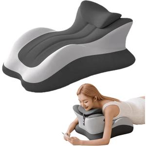 Ergonomic 27 Angle Memory Foam Wedge Pillow for Bed, Multi-Position Support for Back Neck and Legs, Positioning Pillow for Reading Sitting Up