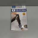 Truform Sheer Compression Stockings, 15-20 mmHg, Women's Knee High Length, Open Toe, 20 Denier, Nude, Large