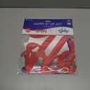 Beistle Foil Happy 4th of July Streamers , Patriotic Independence Day Red Silver Blue Party Decorations with White Ribbon, USA American Holiday Party Supplies for July 4th, 10” x 5’