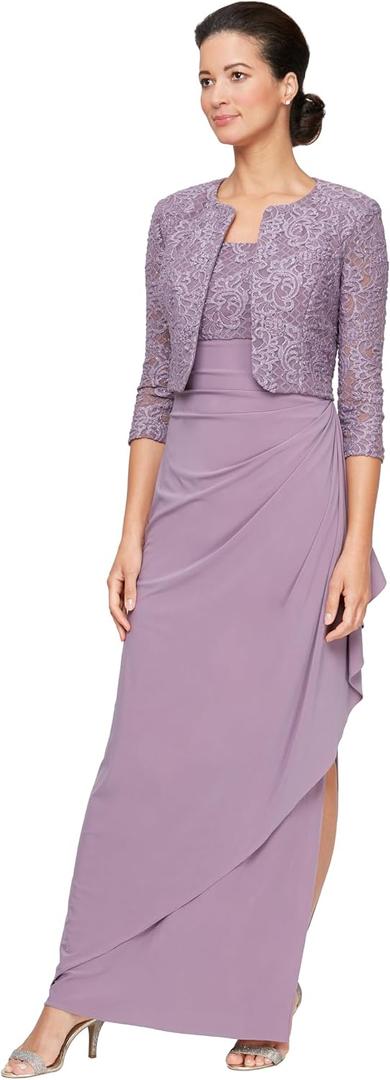 Alex Evenings Women's Empire Waist Bolero Jacket Dress 16
