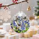 Lavender Monarch Butterfly Stained Glass Ornament  Christmas Ornament, Christmas Tree Ornament, & Perfect Holiday Decor | Butterfly Lover Gift, Gifts for Women and Friend