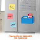 BEYGORM Magnetic Dry Erase Marker Holder for Whiteboard,Non-slip Acrylic Magnet Pen Holder for Fridge Refrigerator,Locker Organizer for Work,Locker Accessories,Pencil Cup for Desk(Blue)