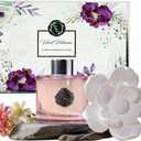 Reed Diffuser Set, Pretty Valley Home Gypsum Flower 3.38 fl oz (100 ml), Home Reed Diffuser for Bathroom Office Bathroom Living Room Decor (Velvet Petunia)