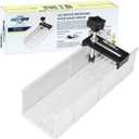 FIRSTINFO H5441 Metal Aluminum Miter Box 9.8 Inch Mitre Box for Manual Saw for Hand Saw 3 Cutting Angles with Fixable Screw