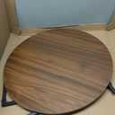 FAMIDGE Coffee Table, 23.6" Coffee Tables for Living Room, Round Coffee Table with Metal Frame, Floor Table for Sitting on The Floor, Home, Office, Dark Walnut